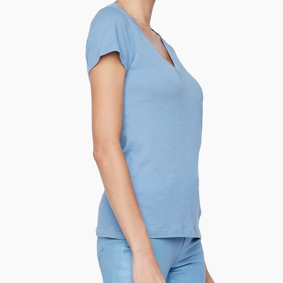 L’AGENCE Becca Cotton V Neck Tee size L - Picture 4 of 5